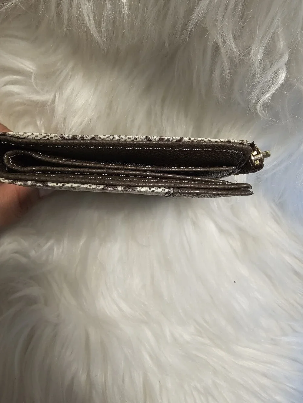 Slim Short Wallet With Zip Coin And Card Holder